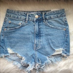 Zara High Rise jean shorts